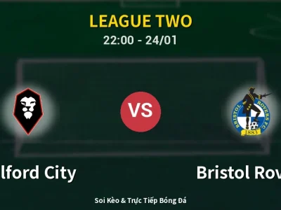 Soi Kèo Salford City vs Bristol Rovers – 22:00 24/01 | Nhận Định, Dự Đoán Tỷ Số