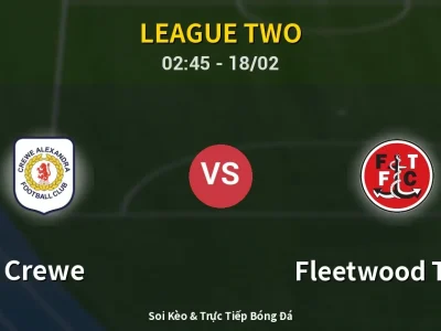 Kết Quả: Crewe 0-1 Fleetwood Town – Highlight & Bàn Thắng | League Two