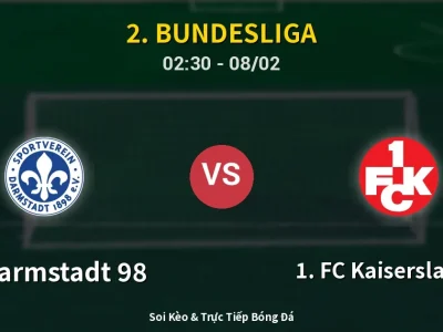 Kết Quả: SV Darmstadt 98 4-0 1. FC Kaiserslautern – Highlight & Bàn Thắng | 2. Bundesliga