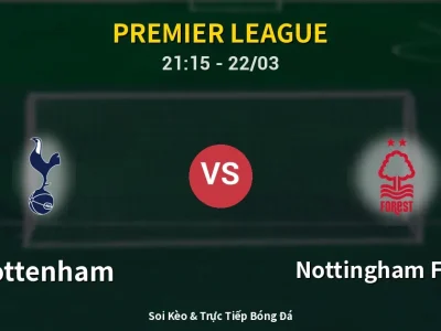 Soi Kèo Tottenham vs Nottingham Forest – 21:15 22/03 | Nhận Định, Dự Đoán Tỷ Số