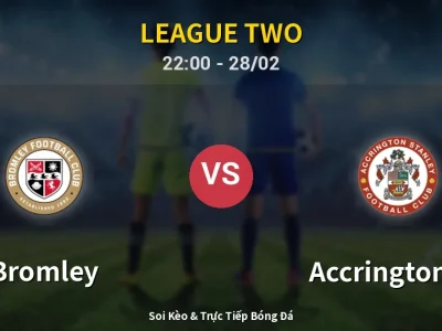 Soi Kèo Bromley vs Accrington ST – 22:00 28/02 | Nhận Định, Dự Đoán Tỷ Số