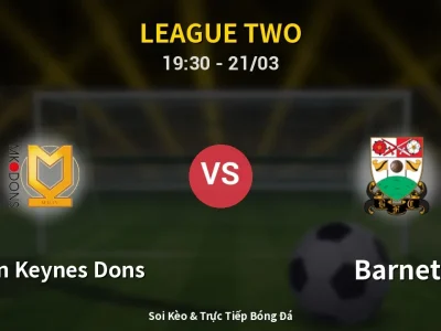 Soi Kèo Milton Keynes Dons vs Barnet – 19:30 21/03 | Nhận Định, Dự Đoán Tỷ Số