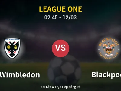 Kết Quả: AFC Wimbledon 4-1 Blackpool – Highlight & Bàn Thắng | League One