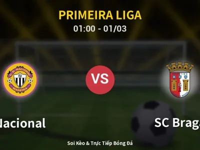 Kết Quả: Nacional 1-2 SC Braga – Highlight & Bàn Thắng | Primeira Liga