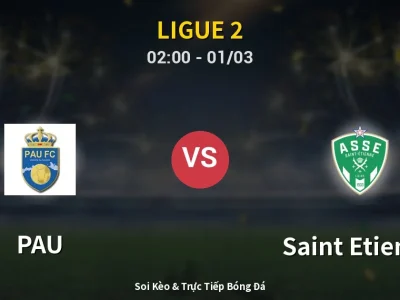 Kết Quả: PAU 0-3 Saint Etienne – Highlight & Bàn Thắng | Ligue 2
