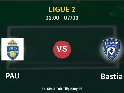 Kết Quả: PAU 2-2 Bastia – Highlight & Bàn Thắng | Ligue 2