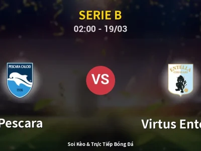 Kết Quả: Pescara 3-0 Virtus Entella – Highlight & Bàn Thắng | Serie B
