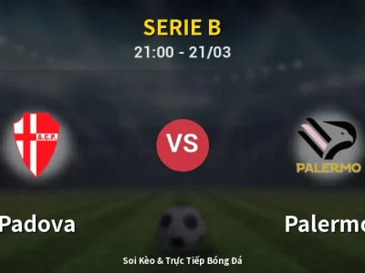 🔴 Trực Tiếp: Padova 0-0 Palermo – Link Xem Serie B (Full HD)
