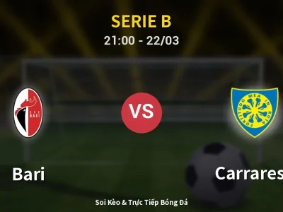 🔴 Trực Tiếp: Bari 0-0 Carrarese – Link Xem Serie B (Full HD)