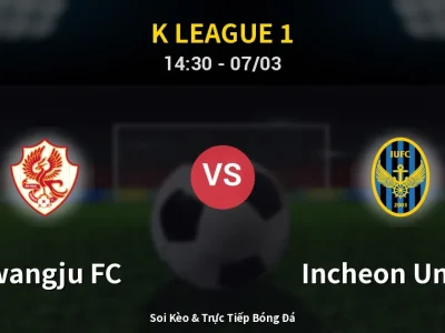 Kết Quả: Gwangju FC 3-2 Incheon United – Highlight & Bàn Thắng | K League 1