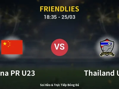 Soi Kèo China PR U23 vs Thailand U23 – 18:35 25/03 | Nhận Định, Dự Đoán Tỷ Số