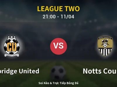 Soi Kèo Cambridge United vs Notts County – 21:00 11/04 | Nhận Định, Dự Đoán Tỷ Số