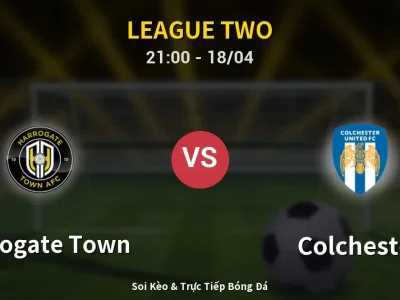 Soi Kèo Harrogate Town vs Colchester – 21:00 18/04 | Nhận Định, Dự Đoán Tỷ Số
