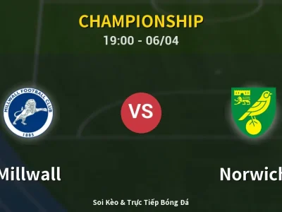 Soi Kèo Millwall vs Norwich – 19:00 06/04 | Nhận Định, Dự Đoán Tỷ Số