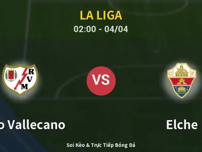 Kết Quả: Rayo Vallecano 1-0 Elche – Highlight & Bàn Thắng | La Liga