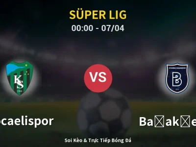 Kết Quả: Kocaelispor 0-0 Başakşehir – Highlight & Bàn Thắng | Süper Lig