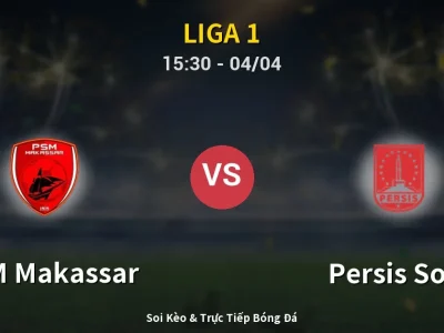 🔴 Trực Tiếp: PSM Makassar 1-0 Persis Solo – Link Xem Liga 1 (Full HD)