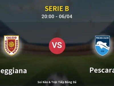 Soi Kèo Reggiana vs Pescara – 20:00 06/04 | Nhận Định, Dự Đoán Tỷ Số