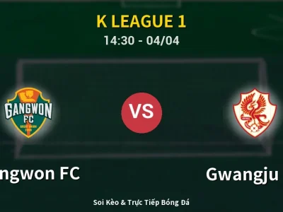🔴 Trực Tiếp: Gangwon FC 3-0 Gwangju FC – Link Xem K League 1 (Full HD)