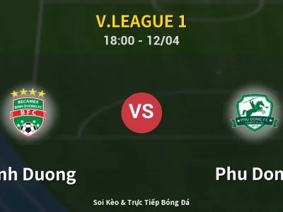 🔴 Trực Tiếp: Binh Duong 1-1 Phu Dong – Link Xem V.League 1 (Full HD)