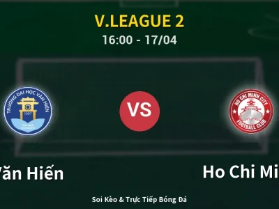 Kết Quả: Văn Hiến 1-1 Ho Chi Minh – Highlight & Bàn Thắng | V.League 2